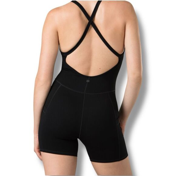 NWT - prAna Becksa Shortie Women’s Size Medium M Solid Black Romper - Picture 3 of 6